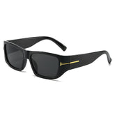 (6 PACK) Wholesale Sunglasses New Arrival Street Square Women 2024 - BulkSunglassesWholesale.com - Black Frame Black Lens